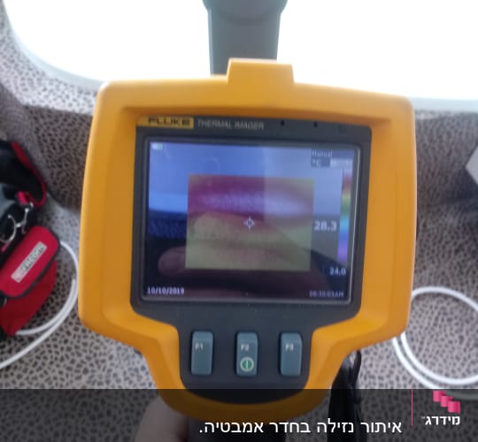 מצלמה תרמית עם תצוגה צבעונית ביד אדם